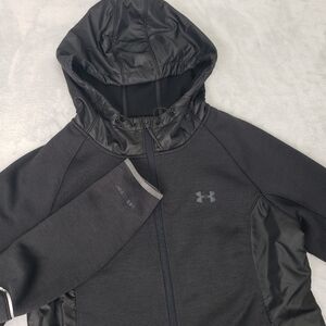 UA Storm Women's M Loose Full Zip Hooded Sweater Sweatshirt Under Armour Fleece